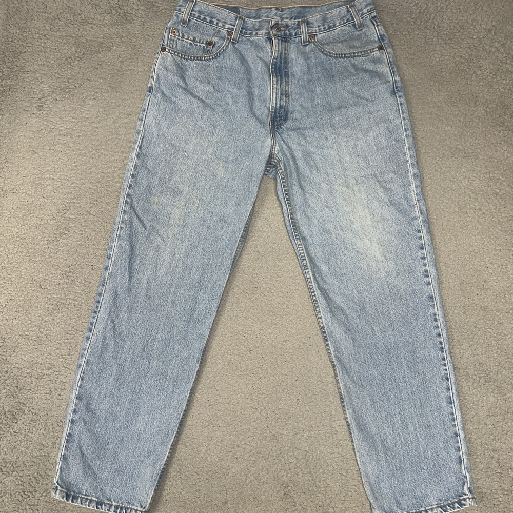 VTG Levi's 550 Batwing Jeans Men's 36x30 (34x30) Blue Denim Relaxed Made in USA